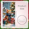 Cat Theme Christmas Banner Snowy Scene Wreath Kitten Christmas Party Decoration Backdrop Xmas New Year Party Photo Shoot Prop