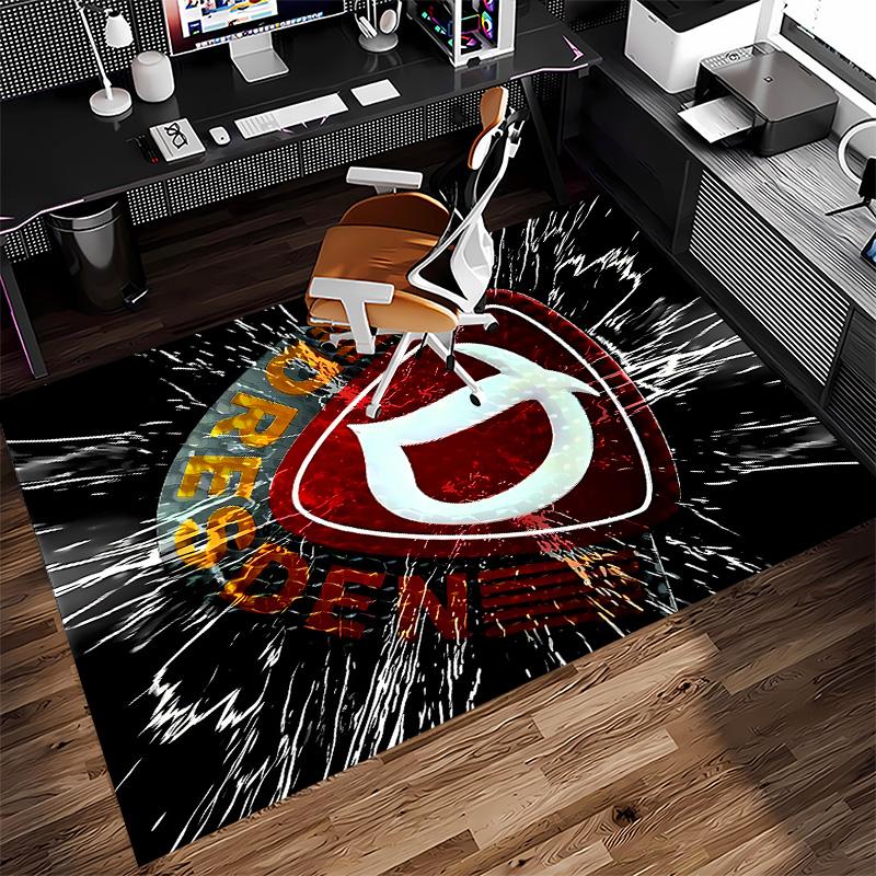Dresden City Emblem Print Area Rug - Soft, Washable Non-Slip Indoor Mat for Office Chairs, Living Room, Home Office Decorative Rug