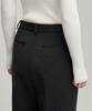 MUSINSA STANDARD WOMAN Women'S Heavyweight Fleece-Lined High-Waisted Wide Hidden Elastic Waist Slacks [Charcoal Gray]