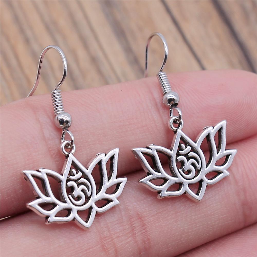 Om Sign Yoga Symbool Oorbel Yoga Om Symbool Zen Boeddhisme Glazen Oorbellen Voor Vrouwen Sieraden