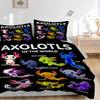 Axolotls World Print 3Pcs Bedding Setduvet Cover With 2 Bedropillowcase Home Birthday Gift