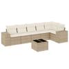VidaXL Salon de Jardin avec Coussins 7 pcs, Canapés de Terrasse, Ensemble de Meubles de Patio, Mobilier d'Extérieur, Beige 3254935