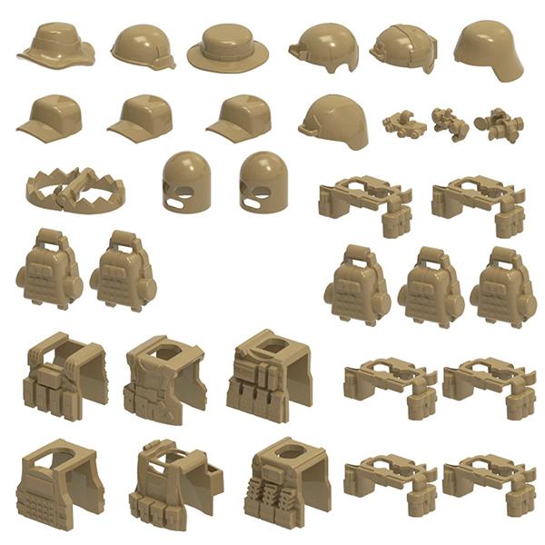 City Police Bomb Disposal Suit Special Forces Equipment Building Blocks Military Soldiers Figures Vest Hat Parts MOC Bricks Toys