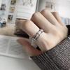 Copper Micro-Inlaid Zirconia Open Ring - Personalized Design for Women, Cool and Creative High-End Fashion Style.