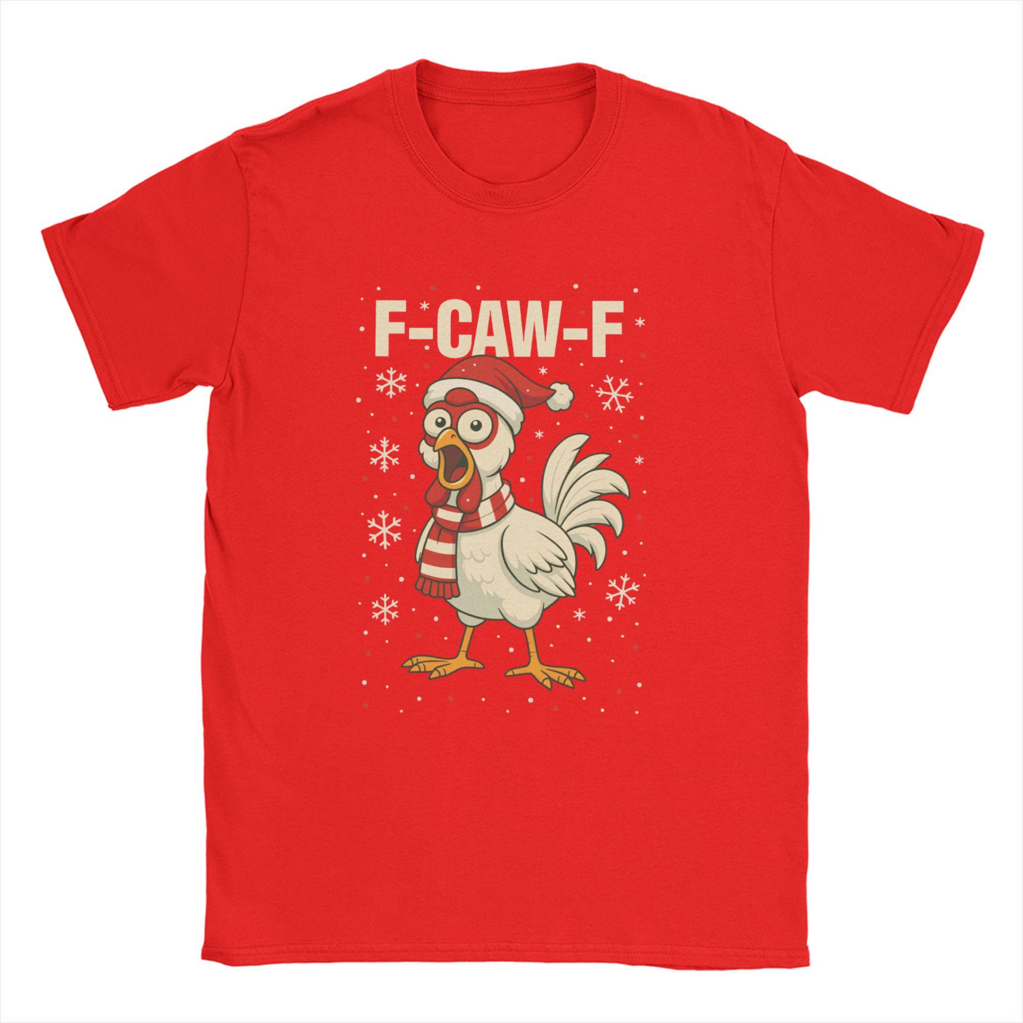 F Caw F Петух Смешная Птица Fcawf Курица Футболки Мужская Мода Хлопковая Футболка Круглый Вырез Короткий Рукав Футболка Большие Размеры Одежды S