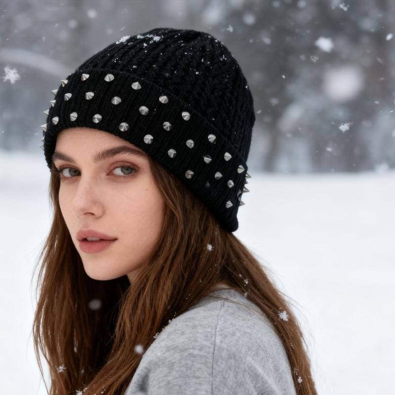 Street Knitting with Rivet Studs Lightweight Breathable for Adults