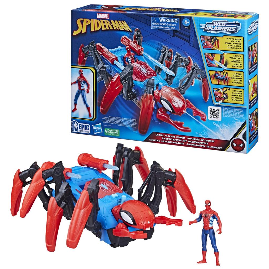 Marvel Epic Hero Series Web Splashers Crawl Blast Spider F7845 Authentic Spider-Man Spider-Man &
