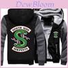 Herren Serpents Riverdale Hoodies Reißverschluss Sweatshirts Dicke Fleece Jacke Mantel Mit Kapuze