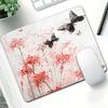 Flower Red Mouse Pad Large Square Computer Office Game Table Mats Rubber Anti-slip Mousepads Small Decor Desk Pads XS 250x200mm