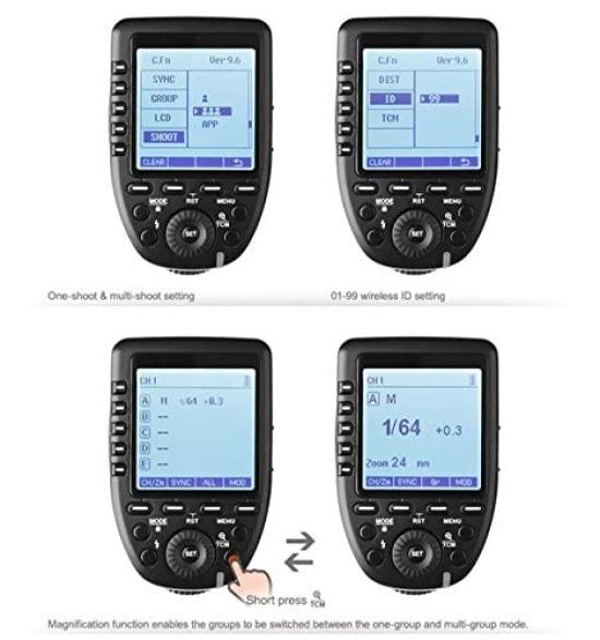 Produkt ze znakiem zgodności technicznej i instrukcją w języku japońskim Godox II Bezprzewodowy wyzwalacz lampy błyskowej High Speed Sync X System High Speed Duży ekran LCD