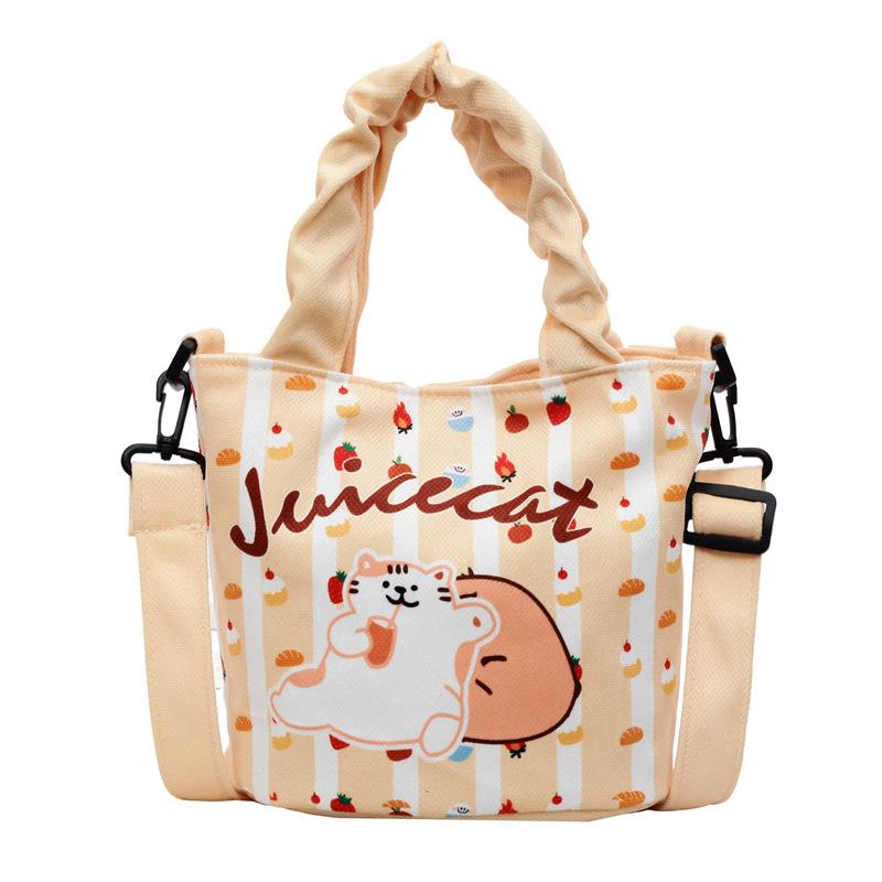 2025 New Korean Cute Portable Bucket Bag Fashionable Small Fresh Simple Casual High Value Shoulder Messenger Bag