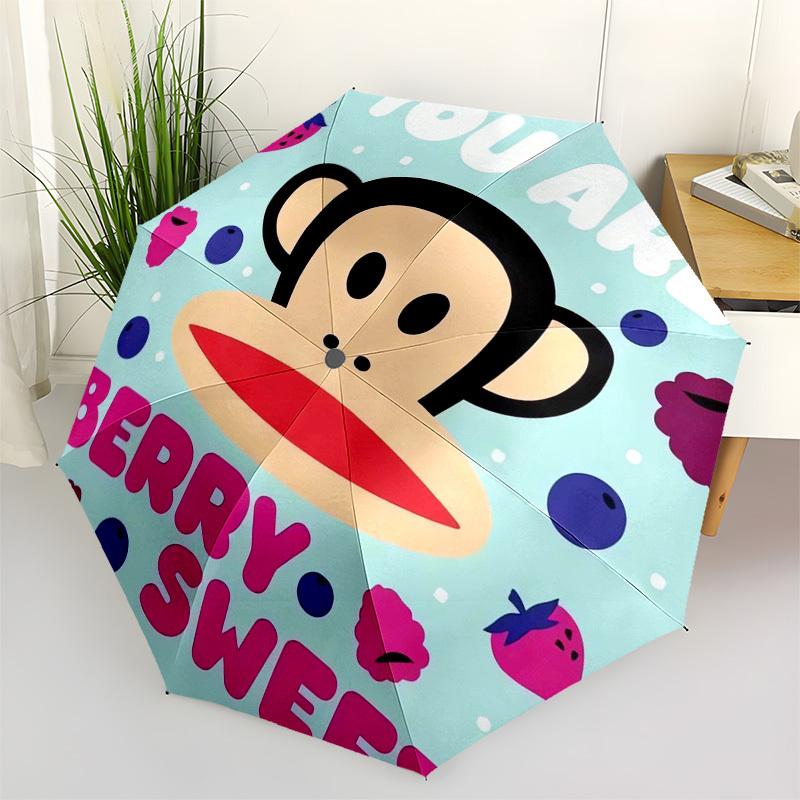 

1pc Berry Sweet Monkey Umbrella with Plastic Handle,Suitable for All Seasons Home Travel Outdoor UmbrellaM1337