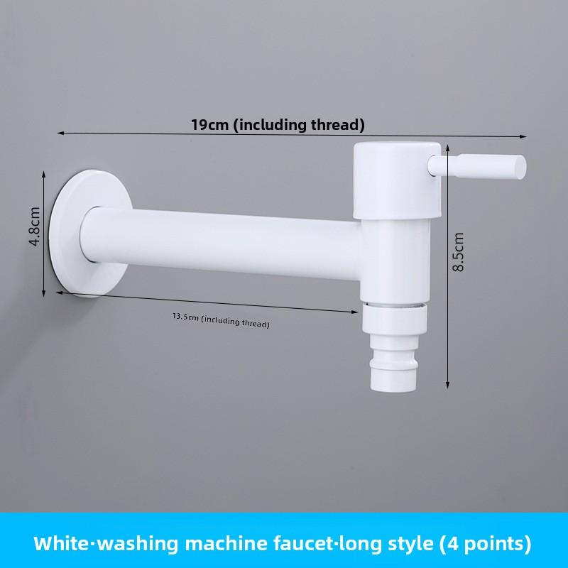 Gebürsteter Outdoor304 Edelstahl Wasserhahn Wandmontiert Auslaufhahn Garten Waschbecken Mopp Verlängert Schwarz und Weiß