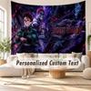 Custom Name Wall Hanging Tapestry,Demon Slayer Decorative Backdrop Tapestry For Dorm Home