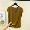 Modal V-Neck Tank Tops Summer Women's T-shirts Sleeveless Plus Size Thin Casual Loose Tee Tops