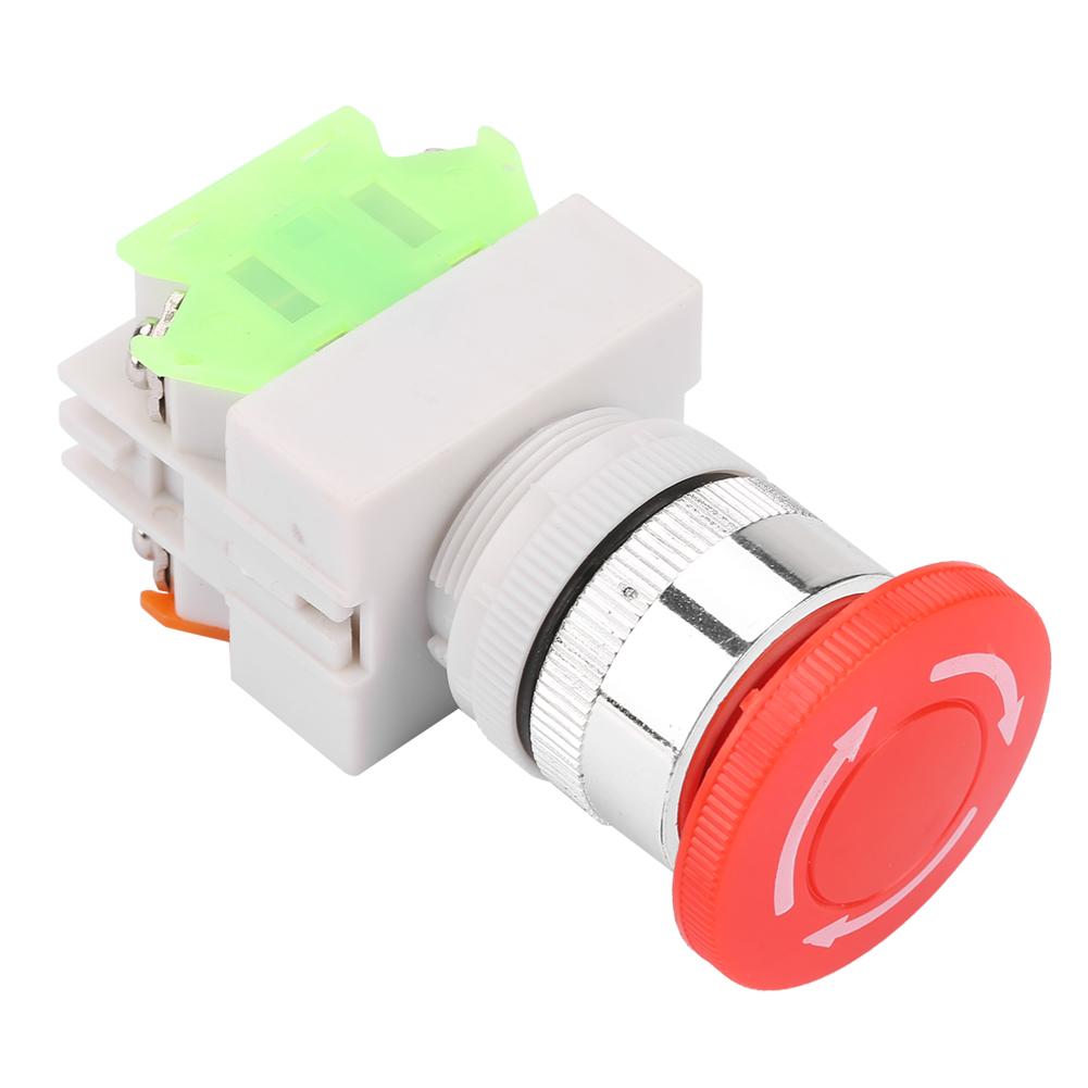 Self Locking Emergency Stop Mushroom Push Button Switch 22mm Mount LAY37 11ZS