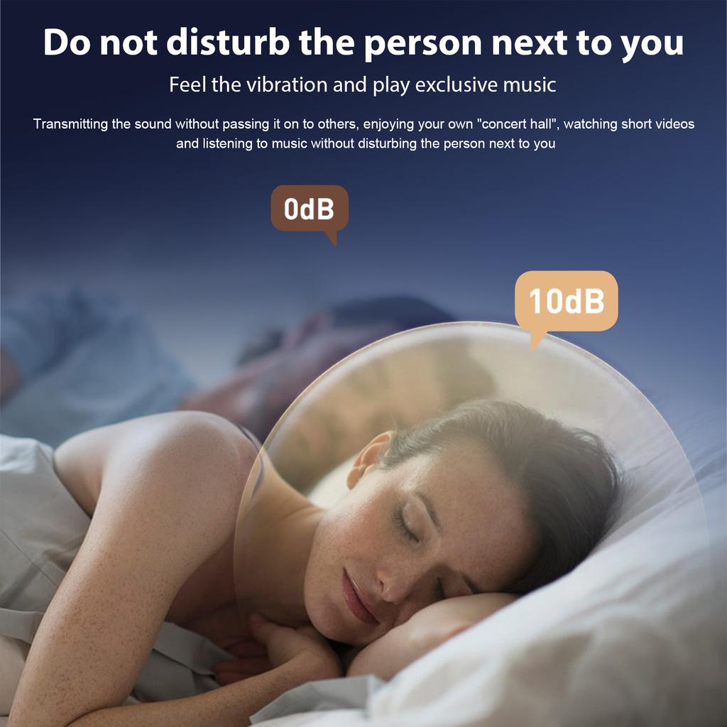 Bone Conduction Speaker Under Pillow Speaker Mini Portable White Noise Machine Under Pillow Improve Sleep Travel Music Box