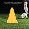 6pcs 18cm Football Cone Football Barriers Plastic Marker Holder Accessory (Yellow)