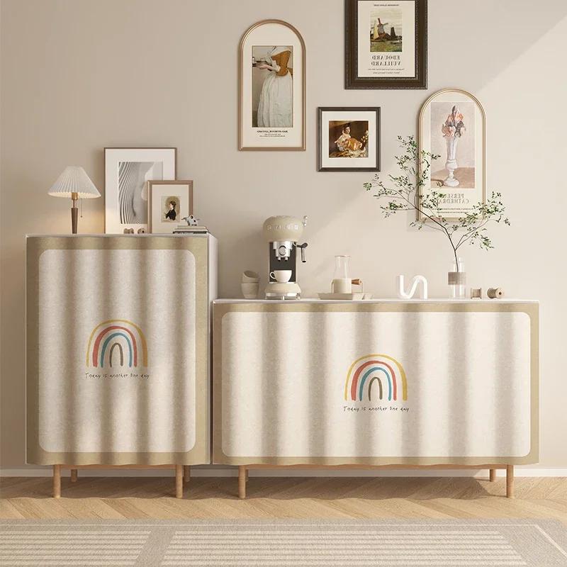 Self-adhesive Cabinet Curtain Dustproof Half-Curtain Kitchen Short Curtains Furniture Dustproof Short Curtains Home Shelf Cover