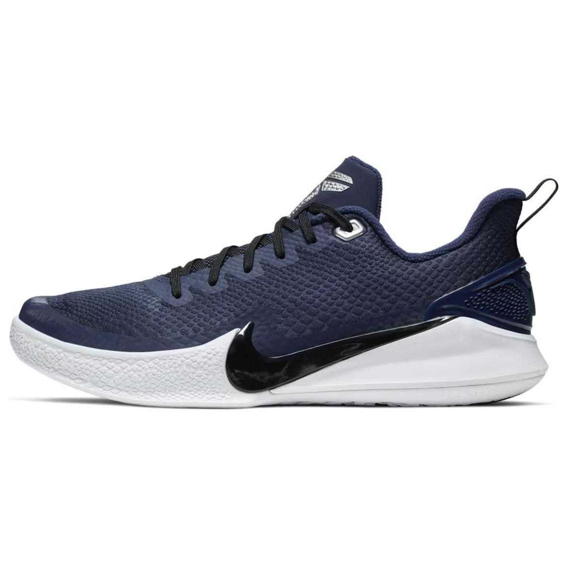 Nike Mamba Focus TB Midnight Navy Unisex Sneakers Blue White Metallic-Silver AT1214-401 41