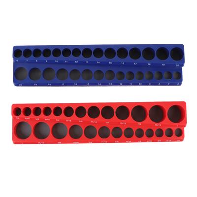 38 Inch Drive Magnetic Socket Organizer Powerful Magnet Metric SAE Socket Holder Trays 2pcs
