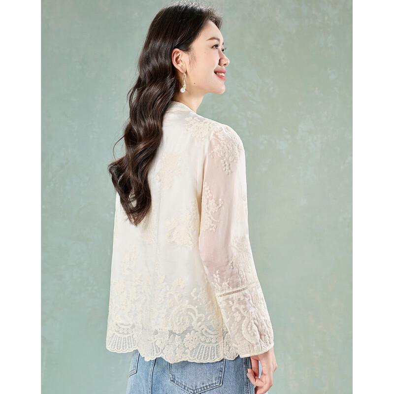 Meilannie New Chinese Style Tencel Jacquard Cardigan