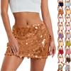 Sequin Skirt Glitter Skirt Women's Elastic Waist Glitter Skirt With Women's Sequin Skirt Glitter Skirt Elastic Waist Skirt A-line Hip Skirt