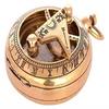 Brass Polish Shinny Working Push Button Sundial Compass