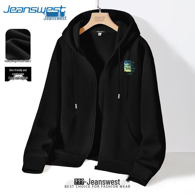 

Jeanswest Men s 300G Heavyweight Cotton Hooded Zip-up Jacket 5XL