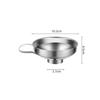 Stainless Steel Canning Funnel Wide Mouth Kitchen Funnel 2Size Mason Jar Jam Liquid Funnel Multifunctional Oil Spice Funnel