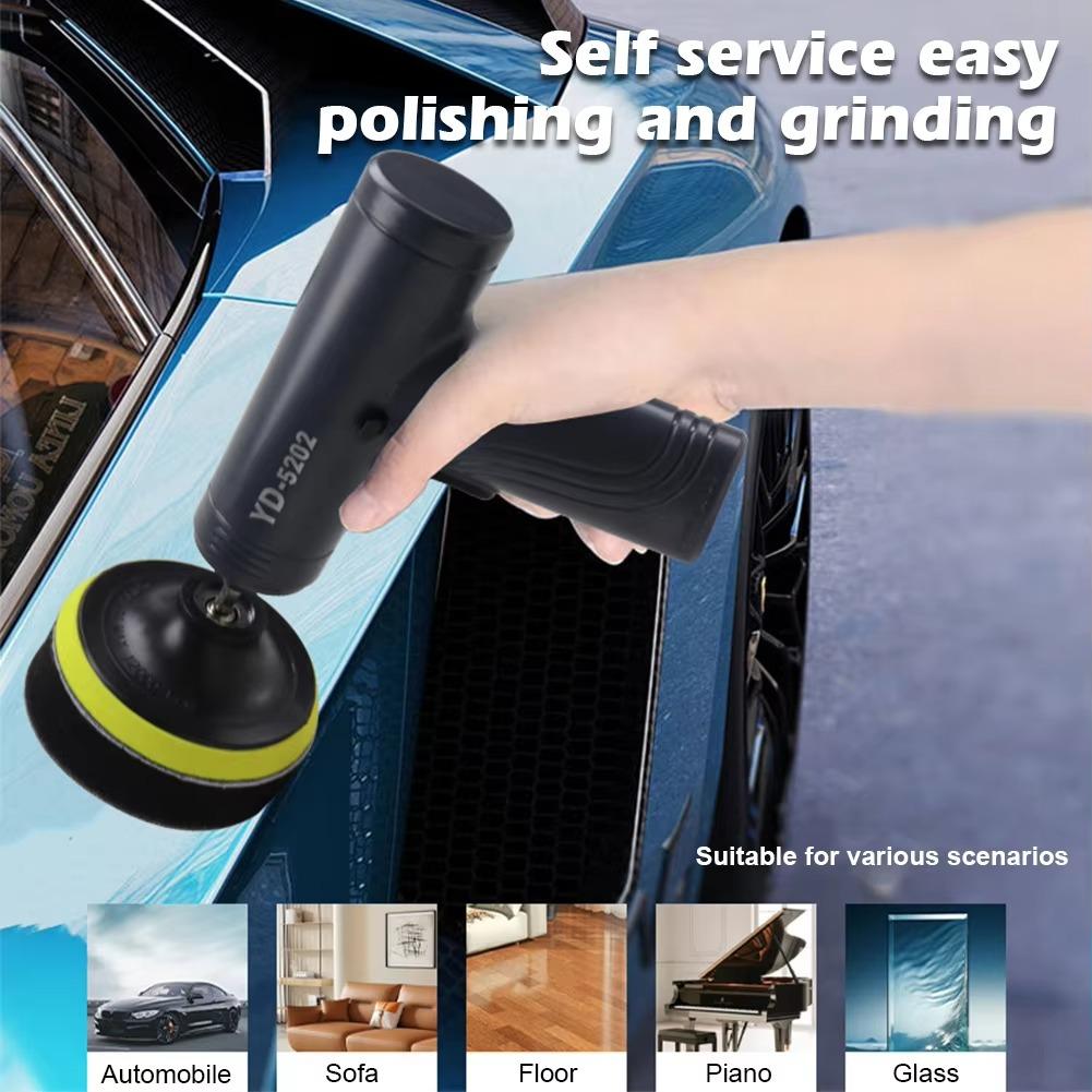 Portable Cordless Car Polisher 1500mAh Rechargeable Handheld Buffer for Auto Waxing and Cleaning