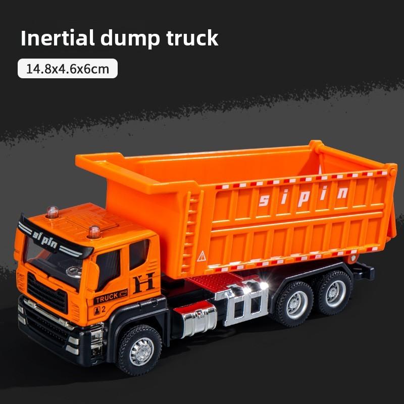 Crane Excavator Mixer Truck Engineering Vehicle Model With Inertia Alloy Construction For Kids Play And Collecting