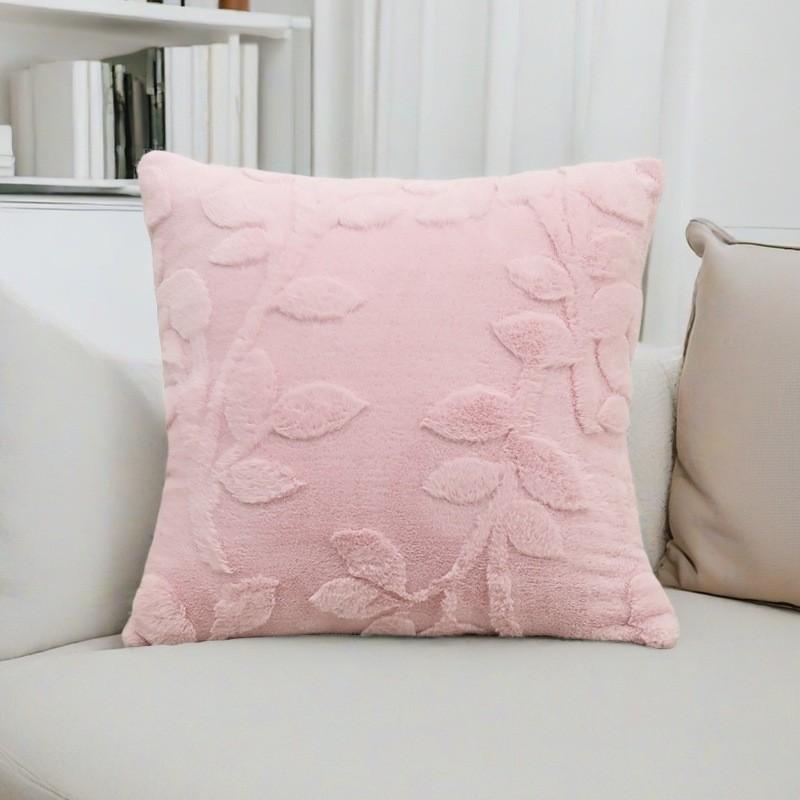 1pcs Plush Jacquard Throw Pillow Cover Modern Simple Stamping Waist Cushion Cover Decor Home Decorative Pillowcases розовый 10490₽