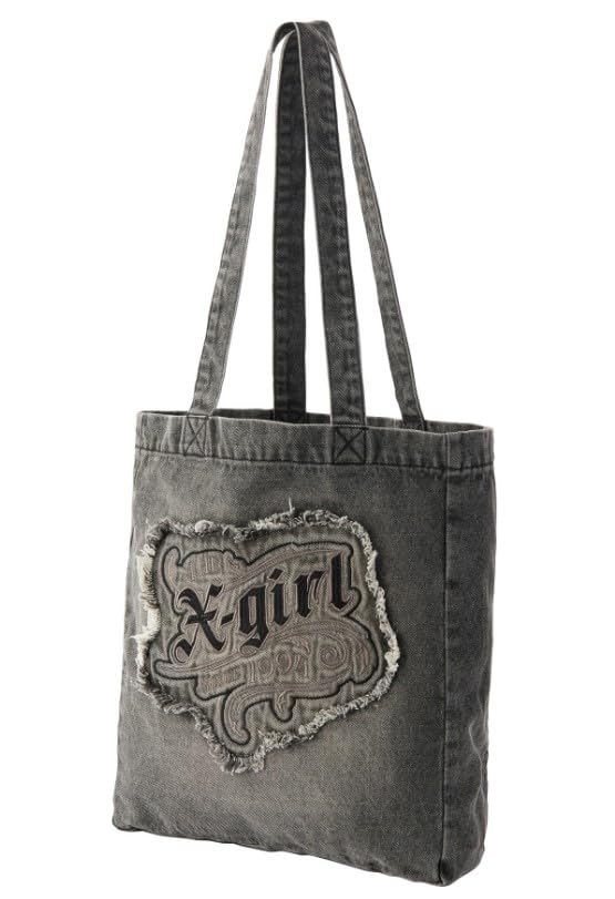 

Tote Bag FADED LOGO PATCH DENIM TOTE BAG BLACK [X Girl] Women s чорний