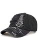 Ripped Denim Baseball Cap For Men And Women Casual Outdoor Sun Hat