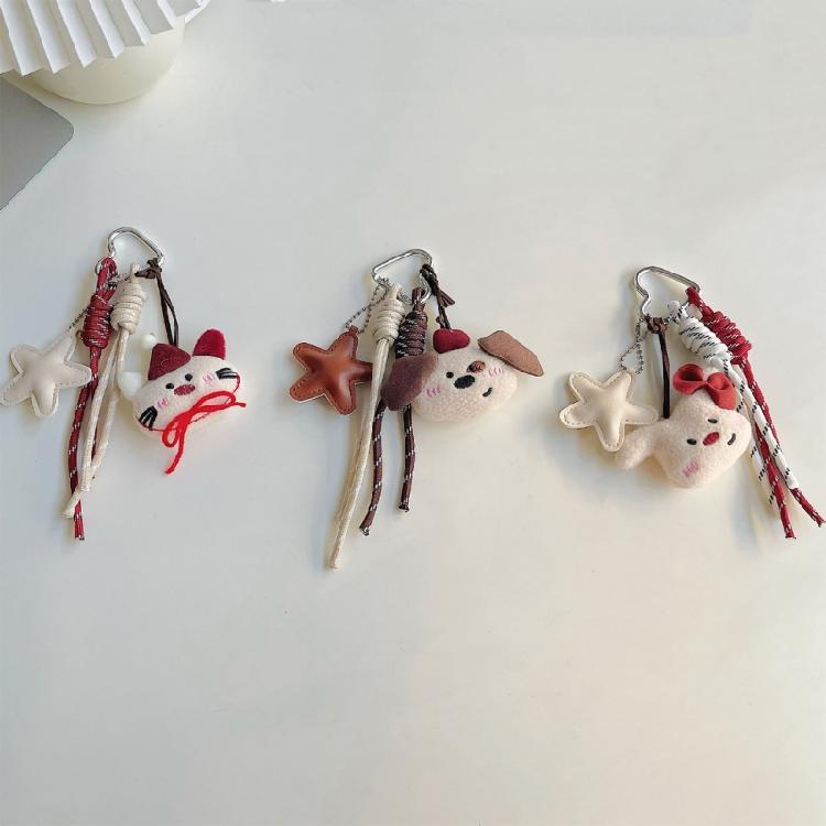 Delightful Plush Bear Bag Charm Cartoon Keychains For Women and Girls Stylish Bag Pendant Cute Car Accessories Decors