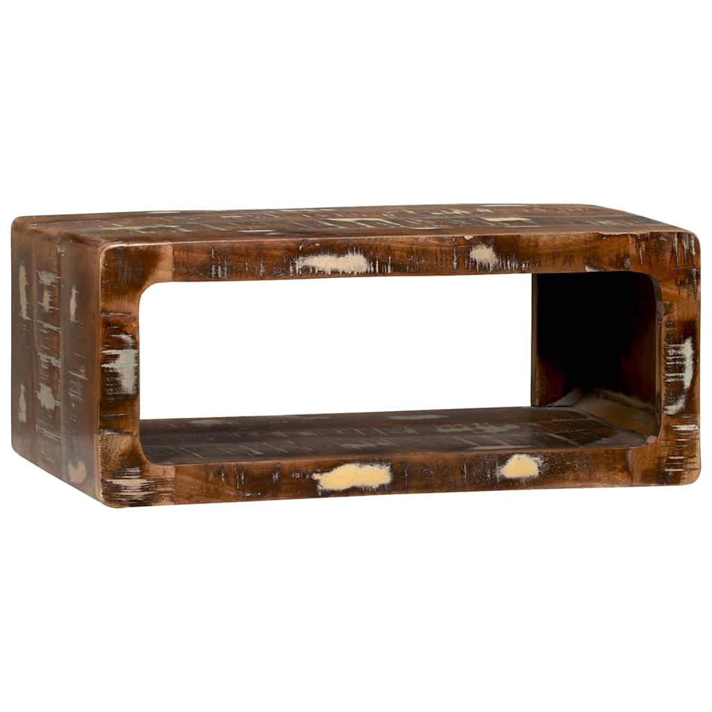 Multi Colored TV Stand 60 X 30 X 25 Cm Solid Reclaimed Wood