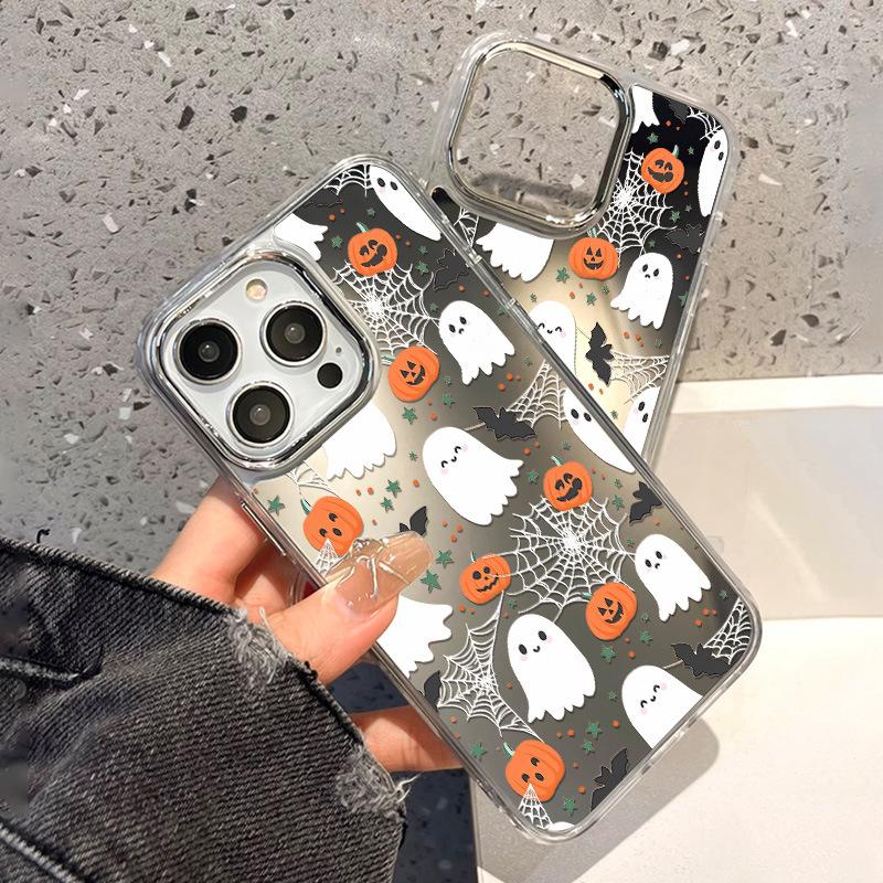 Halloween Ghost for iPhone17ProMax mobile phone case niche large hole 15/16 Apple 14 makeup mirror