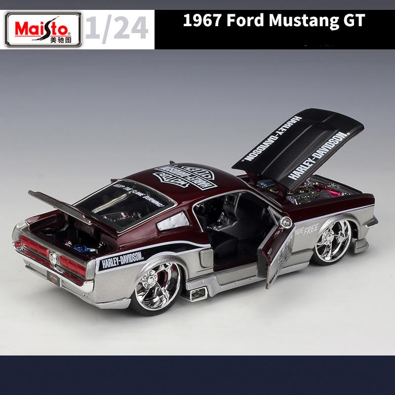 DRZG2 Maisto 1:24 Ford Mustang GT 1967 Modified Alloy Car Diecasts & Toy Vehicles Car Model Miniature Scale Model Car For Children