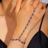 Bracelet High Saturation Dripping Glaze Blue White Eye Shape One-Piece Ring Integrated Design Bracelet Turkish Eye Symbol Bracelet
