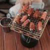 Taşınabilir StoveTop Izgara Net Mini Katlanabilir Fırın ızgara dizi bölmeleri Barbekü Tost Pişirme Tutucu Isıtma Braketi Açık BARBEKÜ Pişirme Araçları