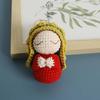 Handmaking Knitted Flowers Woven Doll Knitted Doll Friends Gift Crochet Keyrings Women Girls