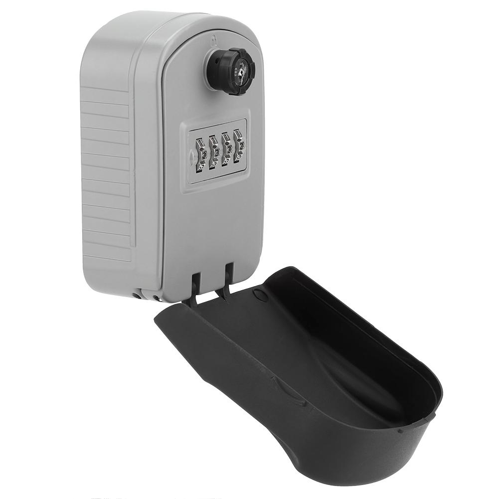 Household Wall Mounted 4 Digit Password Key Lock Box Keys Waterproof Anti Theft Storage Case