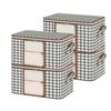 Boîte de rangement visible de grande capacité, organisateur portable de vêtements ménagers avec poignées, conteneur pliable et anti-poussière à fermeture éclair