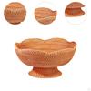 Rattan Basket Fruit Bowl Decoration Food Bread Storage Tray for Kitchen
