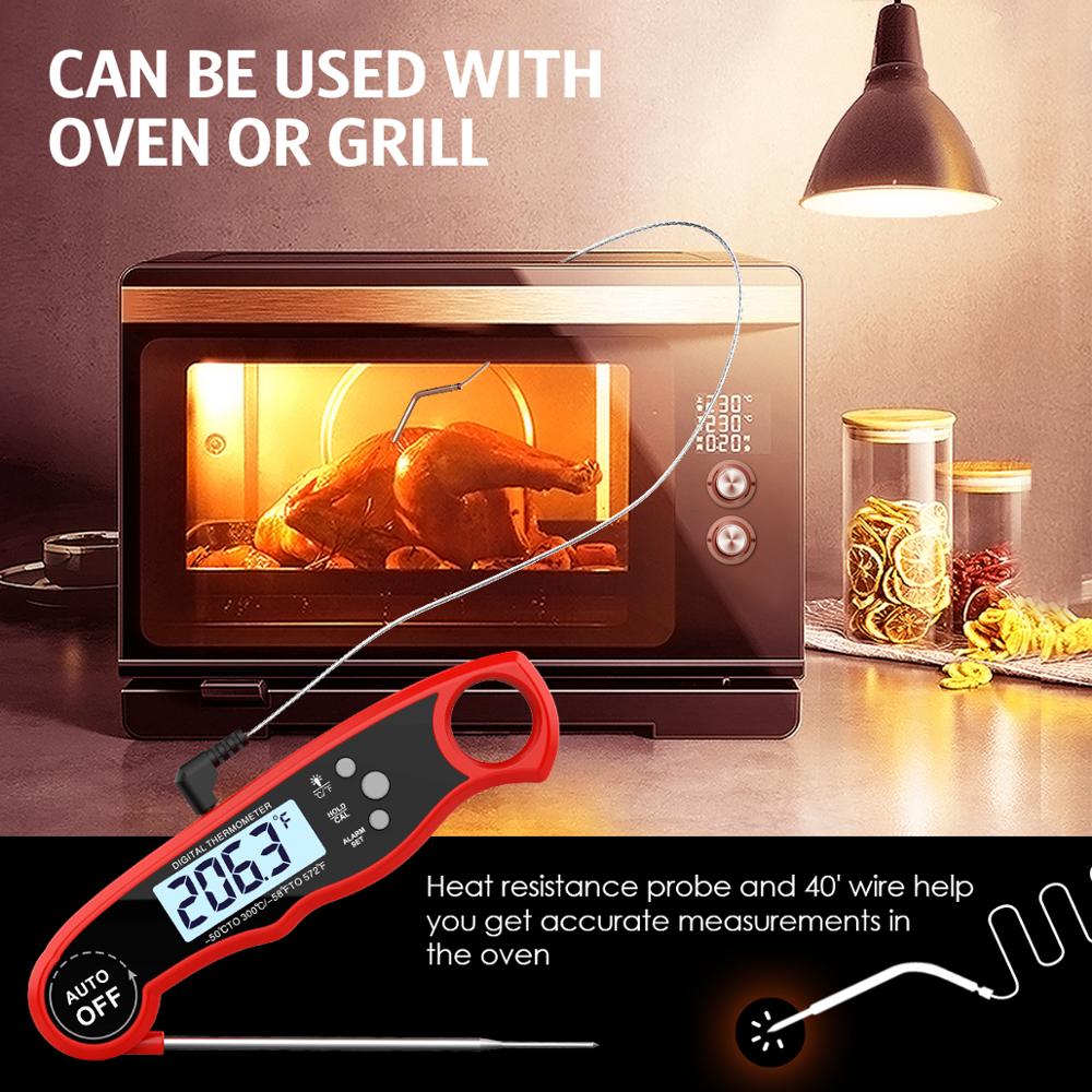Food Thermometer Digital Kitchen Bbq Thermometer Meat Water Milk Cooking Probe BBQ Electronic Oven Waterproof Kitchen Tools