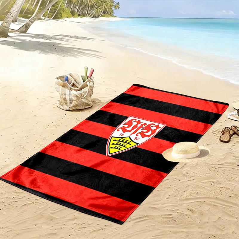 Stuttgart Legend Print Beach Towel, Large Soft Quick Dry Towel for Beach Camping Swimming
