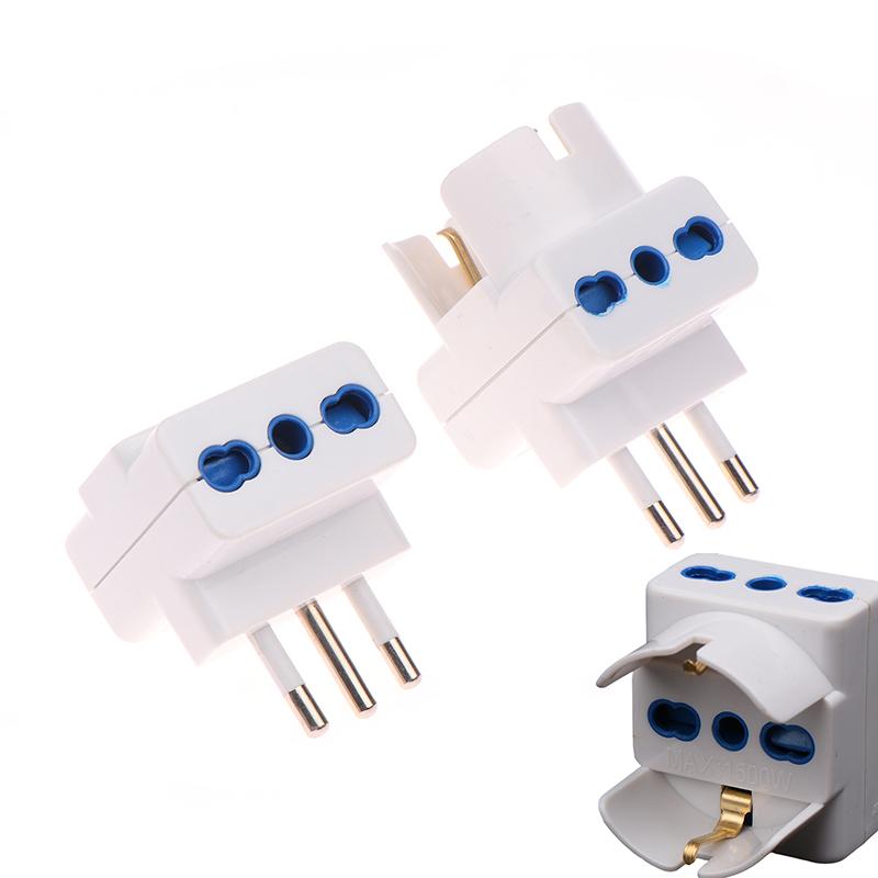 1 Piece 3 Ways Socket Italy Travel Plug Adapter Multi Port Outlet Italian Standard 10A 250V Home Appliances