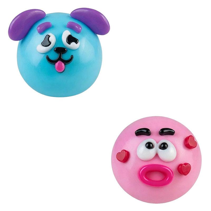 Smushers Squishy Curiosidades Divertidas Cara de Perro Intercambio Squishy Juguete Blando Moldeable Lindo Rebote Lento Juguete para Apretar, Regalo Sensorial Relajante