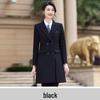 Men's Mid-Length Woolen Business Trench Coat with Velvet Lining for Autumn and Winter.